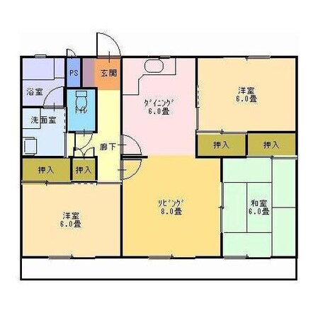 大福マンション木之庄の物件間取画像